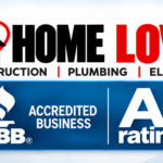 Home Love and BBB A+ logo stacked